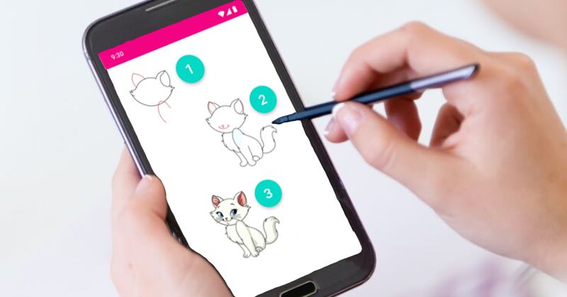 Step by step on how to draw easily from your cell phone