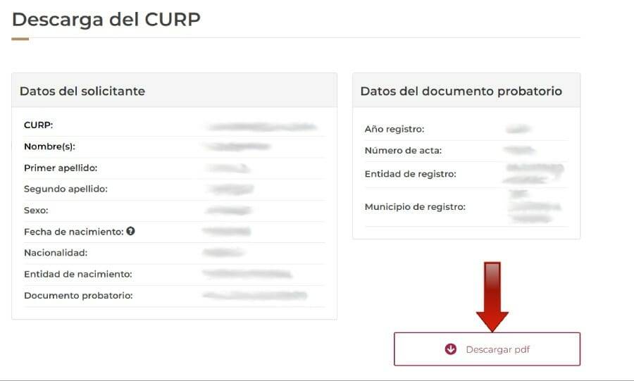 Descarga CURP desde tu ordenador.