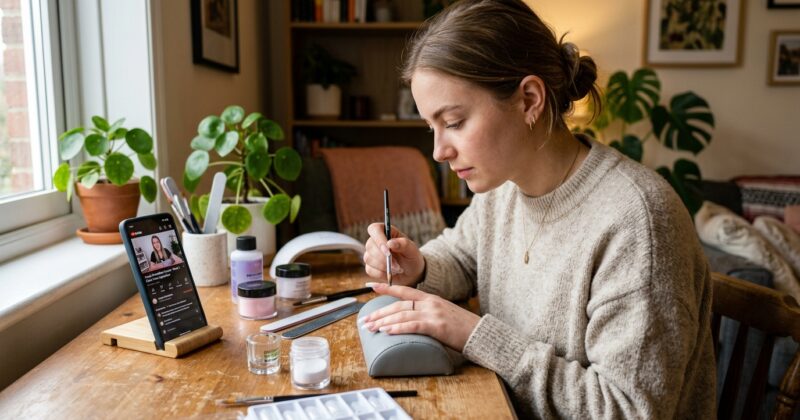 Curso Gratis de Uñas Acrílicas Profesional: Domina la Manicura desde tu Smartphone