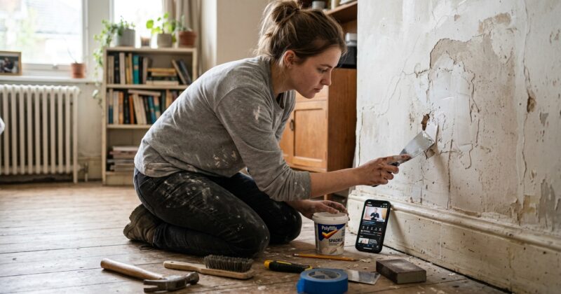 Guía Geek para Reparaciones Básicas del Hogar: Paredes Sin Grietas y Pintura Como Nueva Desde tu Móvil