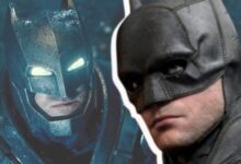 Una obra maestra visual que une todas las eras cinematográficas de Batman en una sola imagen épica