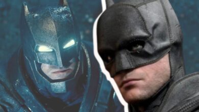Una obra maestra visual que une todas las eras cinematográficas de Batman en una sola imagen épica