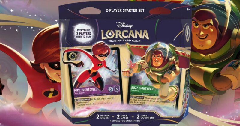 Disney Lorcana: Wilds Unknown 2-Player Starter Set, un comienzo perfecto para nuevos jugadores con personajes Pixar