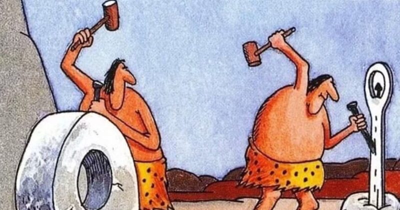Las Caricaturas Más Divertidas de The Far Side Sobre La Invención de la Rueda