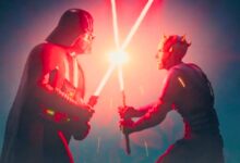 El duelo definitivo entre Darth Maul y Darth Vader: un enfrentamiento lleno de sombras y significado en Star Wars