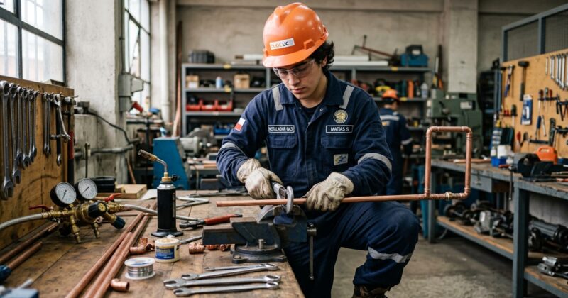 Aprende gratis a ser operario de artefactos de gas: el oficio técnico con más futuro en Chile