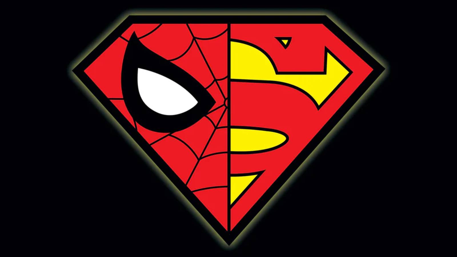 Spider-Man Noir y Superman Logo Mashup