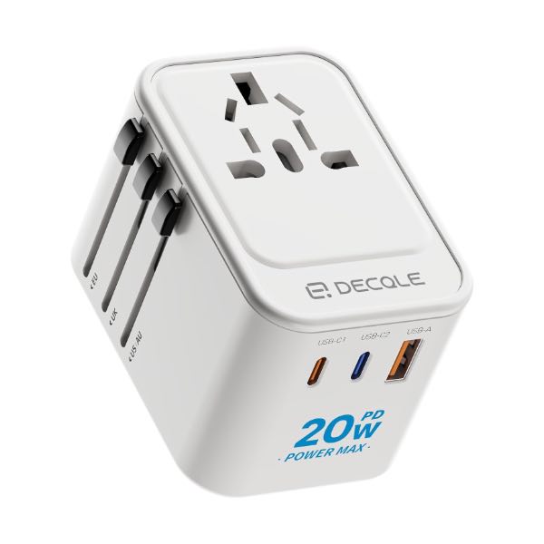 Adaptador Enchufe Universal con 2 USB-C(PD 20W)