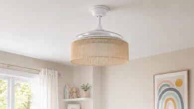 El ventilador de techo que parece una lámpara de diseño y refresca sin hacer ruido