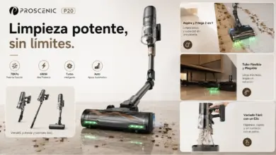 Proscenic P20+: Aspiradora sin cable potente con fregado, 70 kPa y 70 minutos de autonomía por 149,99 €