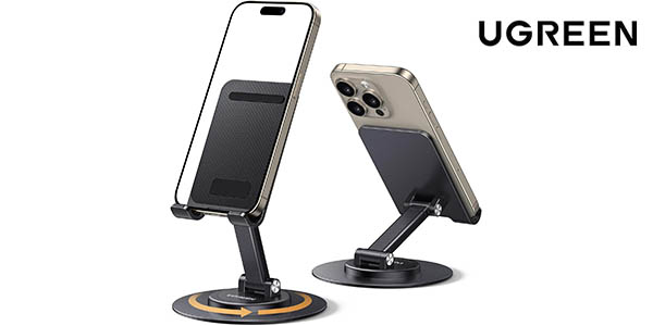 Soporte ajustable y giratorio UGREEN para móvil y tablet con un 30% de descuento por 12,59 €