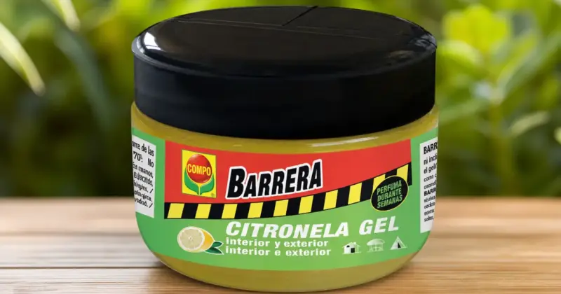 Gel Barrera de Insectos Citronela COMPO: Efectiva protección aromática por solo 2,99 € con un 29% de descuento