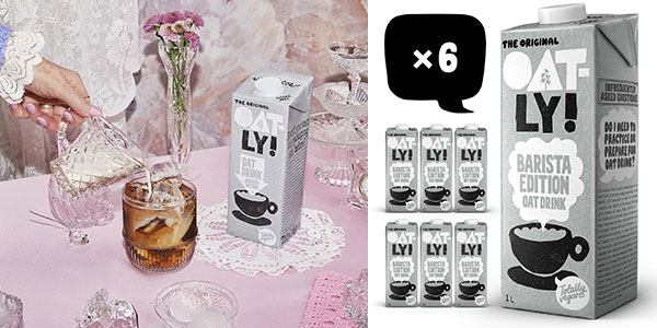 Oferta destacada: Pack x6 Bebida de avena Oatly Barista Edition 1L con 23% de descuento