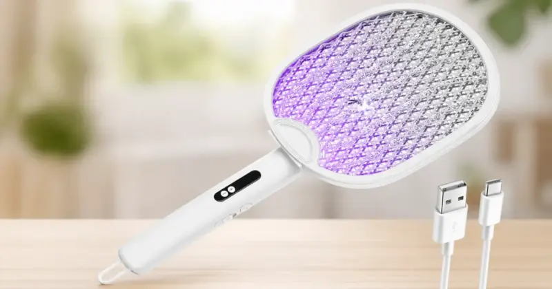 Raqueta eléctrica antimosquitos ZOVHYYA plegable y recargable con 38% de descuento por solo 12,34€