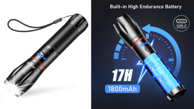 Linterna LED Blukar recargable con zoom y 5 modos por sólo 10,57€ con un 41% de descuento