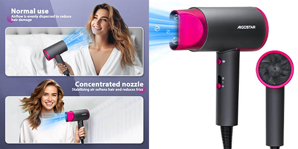 Secador Aigostar Dora 2.200 W con 40% de descuento: Potencia y diseño compacto por solo 16,57 €
