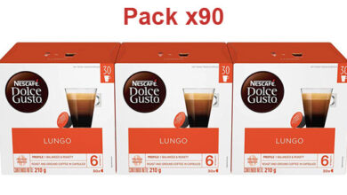 Pack 90 cápsulas Nescafé Dolce Gusto Magnum Café Lungo a 0,23 € la unidad con un 22% de descuento