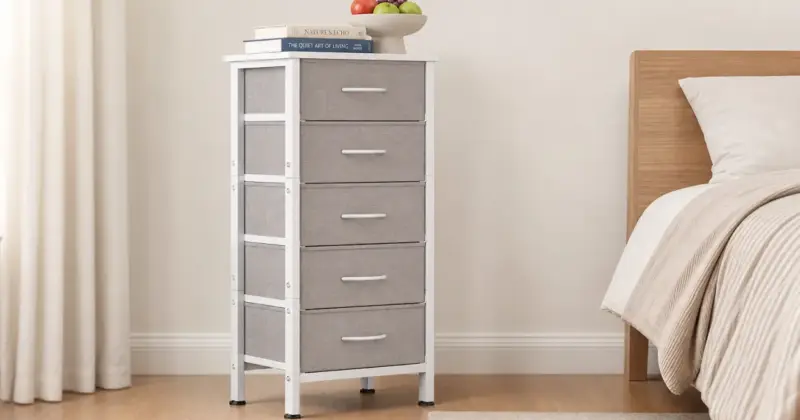 Cómoda Coleshome de 5 Cajones estrecha y alta: gran capacidad por solo 32,48 € con envío gratis