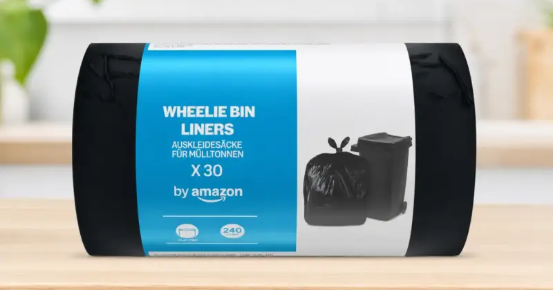 Pack de 30 bolsas para cubo de 240 L Amazon con boca plana: 42% de descuento a solo 6,30 €