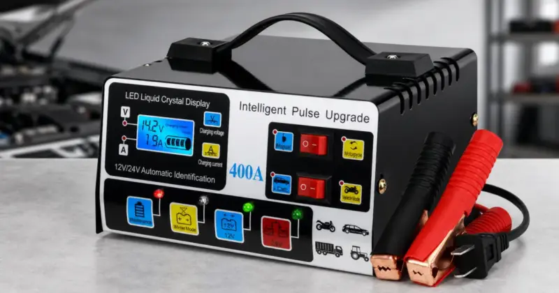 Cargador de batería para coche 400 A con reparación por pulsos a solo 12,76 € y envío gratis