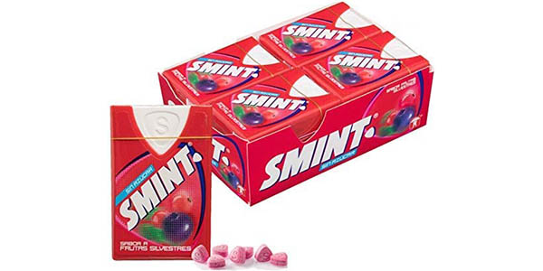 Pack de 12 Latas de Caramelos Smint Frutas del Bosque al Mejor Precio con un 32% de Descuento