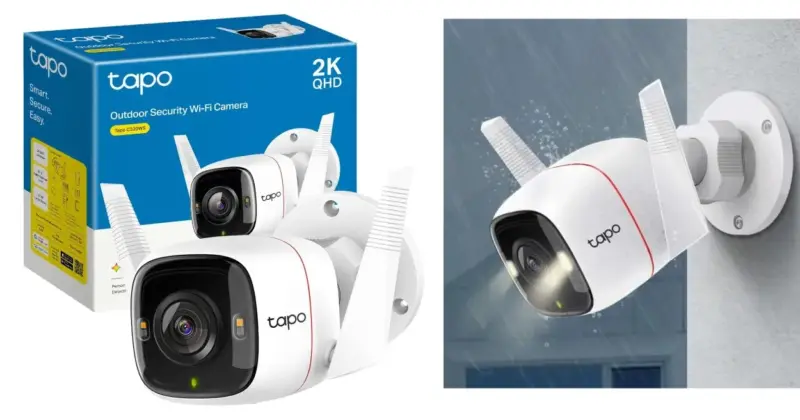 Cámara Tapo C320WS con visión nocturna a color y aviso instantáneo por 39,66 € con un 43% de descuento