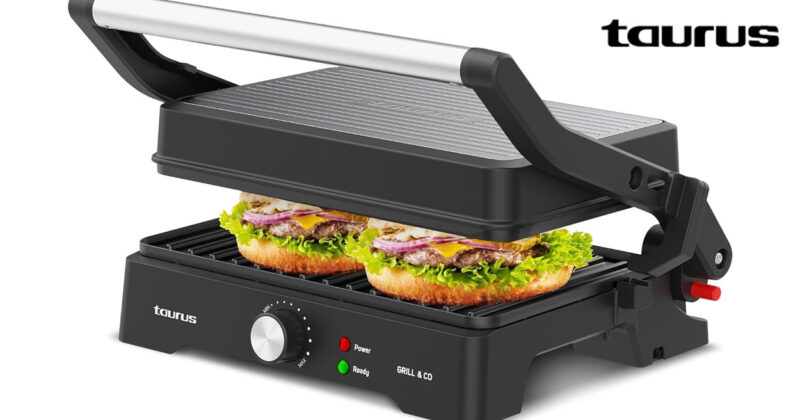 Sandwichera Taurus Grill&Co de 1500W con gran potencia y oferta atractiva en Amazon