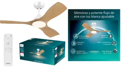 Ventilador de techo Philips Olas LED silencioso con luz regulable: potente y cómodo por 116,99 €