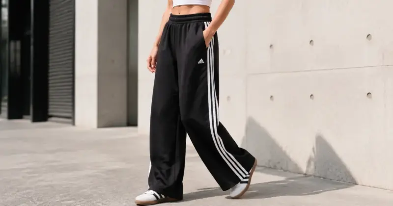 Pantalón adidas 3-Stripes Fleece Wide para mujer: comodidad y estilo deportivo a mitad de precio