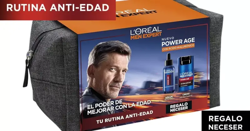 Pack Neceser Power Age de L'Oreal Men Expert con rutina anti-edad por 11,29€ con 21% de descuento