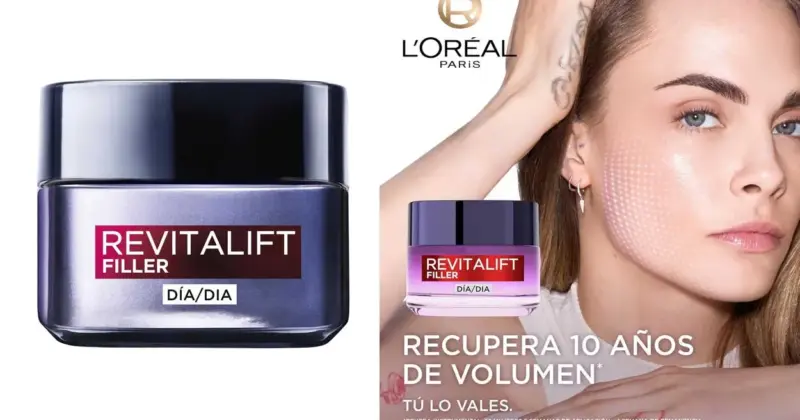 Crema L'Oréal Paris Revitalift Filler Día: Redensifica tu piel con un 45% de descuento