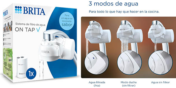 Filtro de agua Brita on Tap V para grifo con 32% de descuento: agua filtrada al instante por 23,76 €
