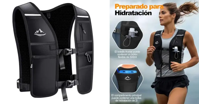 Chaleco de hidratación Iseyou para running al mejor precio: cómodo y funcional por solo 14,99 €