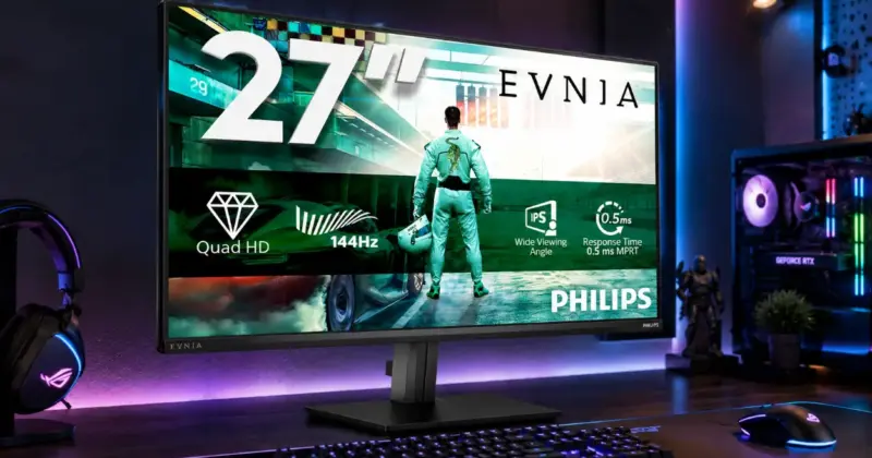 Monitor Gaming Philips Evnia 27M2N3500NF de 27” con 144Hz y HDR10 a 109,99 €: Fluidez y Confort a Buen Precio
