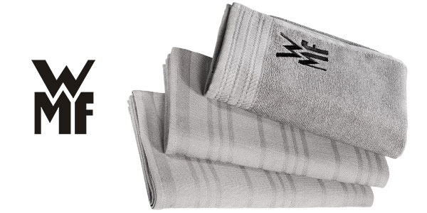 Pack de 3 paños de cocina WMF, algodón de calidad con un 38% de descuento por 15,99 €