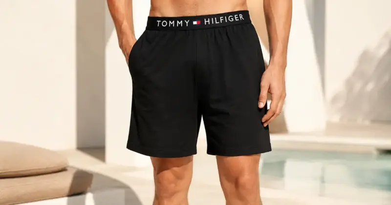 Pantalón corto lounge Tommy Hilfiger para hombre con algodón elástico por solo 19€ y 52% de descuento