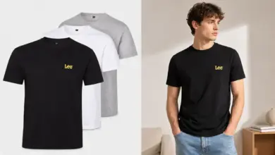Pack de 3 camisetas Lee para hombre en negro, gris y blanco con un 25% de descuento