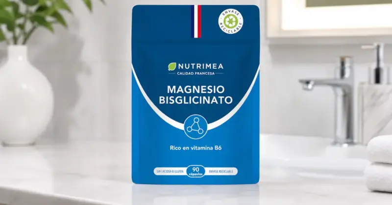 Magnesio Bisglicinato con Vitamina B6 en cápsulas veganas: Alivio natural y bienestar por 9,99 € con 47% de descuento
