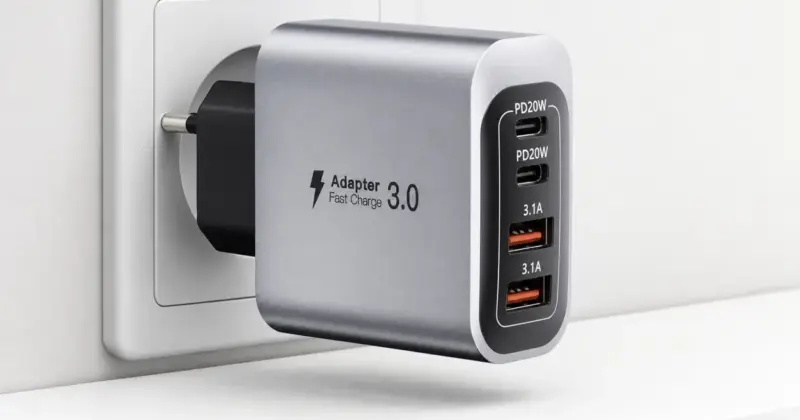 Cargador USB-C de 40 W con 4 puertos: carga rápida y simultánea desde 6,83 € con un 32% de descuento