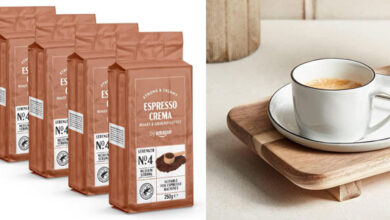 Pack de 4 paquetes de Café molido Natural Espresso Crema by Amazon a solo 9,90 € con sabor equilibrado y cuerpo intenso