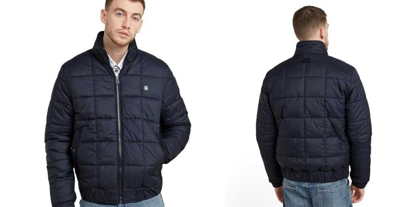 Chaqueta G-Star Meefic Quilted para hombre con 50% de descuento: abrigo cómodo y con capucha plegable