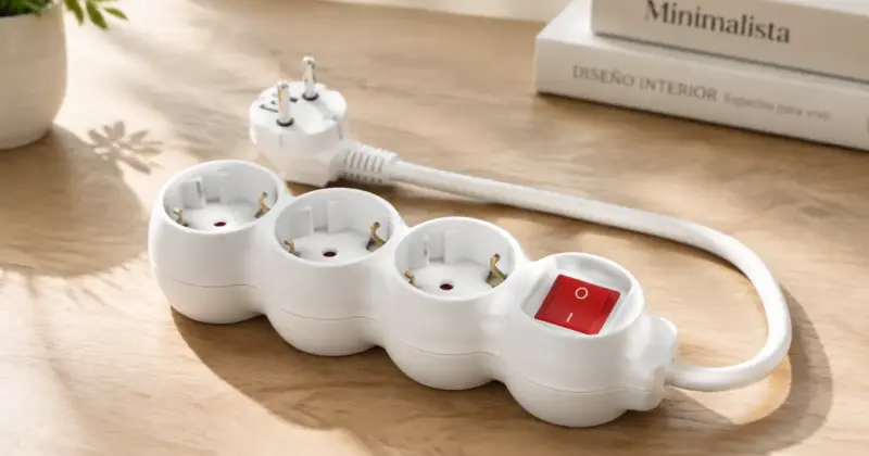 Regleta Simon de 3 tomas con interruptor iluminado por solo 4,15 €: práctico ahorro para tus conexiones