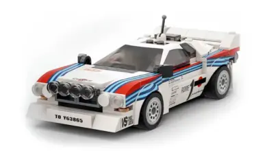 Set de construcción Lancia Rally 037 estilo LEGO con diseño clásico y precio irresistible