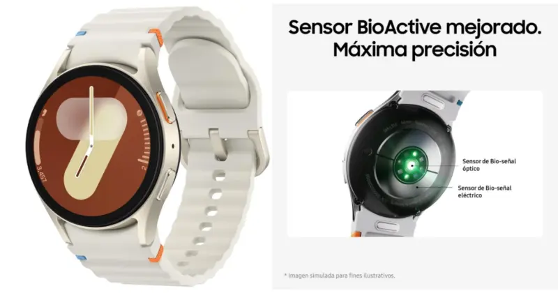 Samsung Galaxy Watch7 44 mm: Smartwatch elegante y potente al 68% de descuento