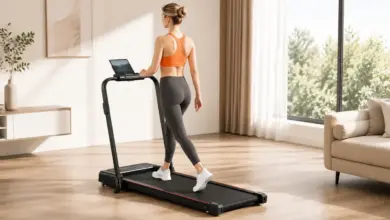 Cinta de correr plegable TOPUTURE 4 en 1 con pantalla LED y mando a distancia, ideal para entrenar en casa con un 28% de descuento