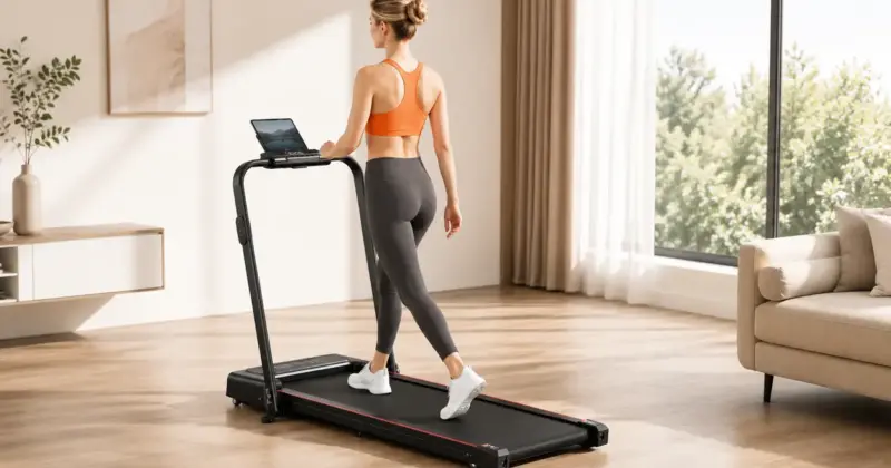 Cinta de correr plegable TOPUTURE 4 en 1 con pantalla LED y mando a distancia, ideal para entrenar en casa con un 28% de descuento