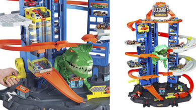 Hot Wheels Ultimate Garage: gran garaje con pista y dinosaurio robótico al 45% de descuento