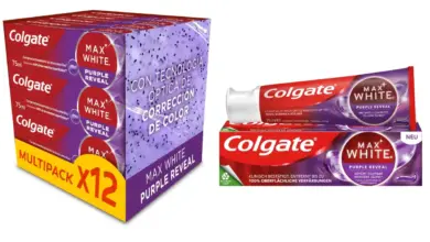 Colgate Max White Purple Reveal: Pack de 12 tubos por solo 1,69 € cada uno, una oportunidad para una sonrisa más blanca