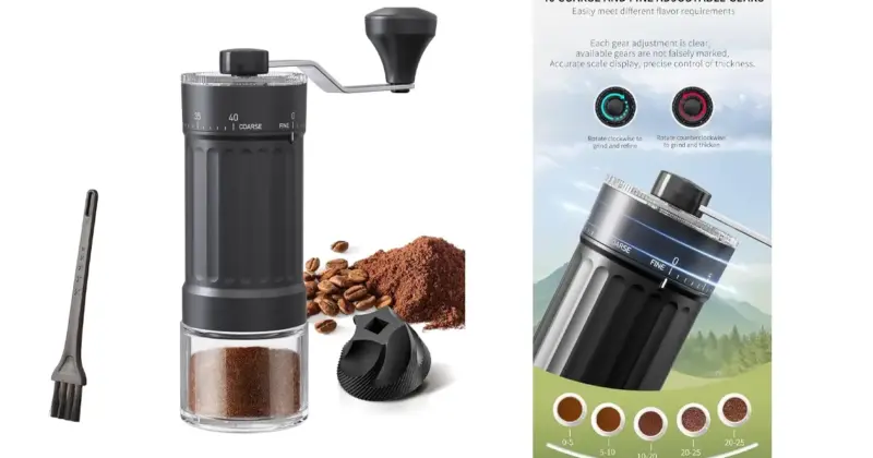 Molino de café manual OrkeyDolk con 40 niveles de ajuste y cono cerámico por 13,83 € (-23%)
