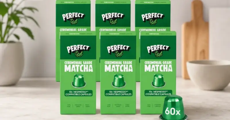 Matcha PerfectTed Original en cápsulas compatibles con Nespresso: energía natural con 34% de descuento